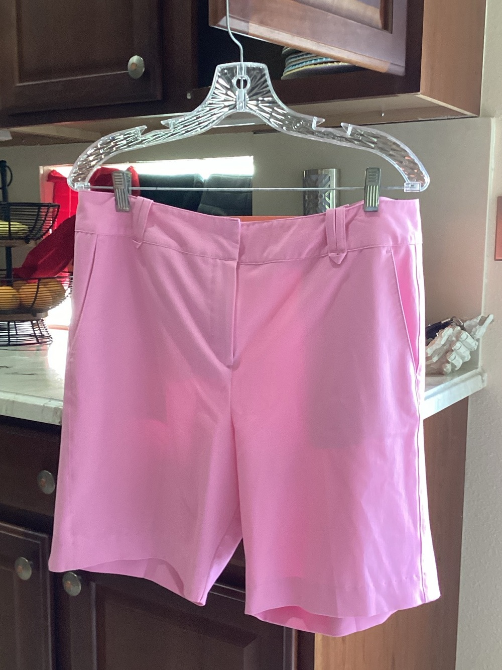 Classic Pink Bermuda Golf Shorts - Women's Tailored Summer Short 7.5โ Inseam